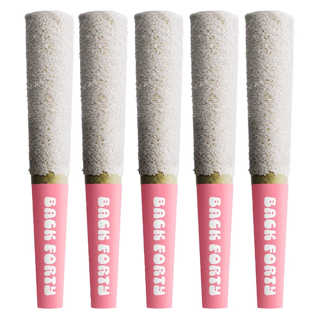 Back Forty Frosted Icicles Diamond-Coated Infused Pre-Roll - Strawberry Pink - Frosted Icicles Strawberry Pink 5 x 0.5g Diamond Infused Pre-Rolls 2.5g — Infused Pre-Rolls
