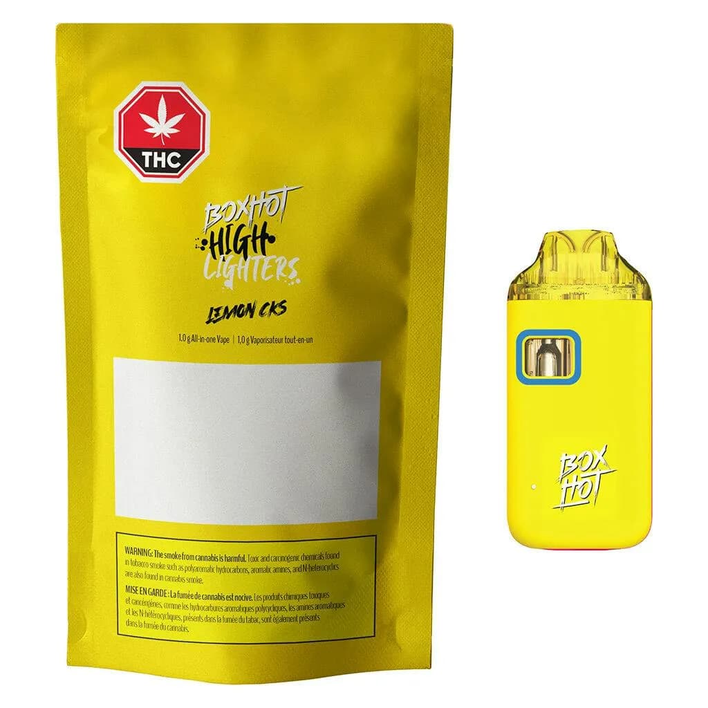 BOXHOT BOXHOT - Boxhot Highlighters Lemon CKS 1g Disposable Vape 1g — Vape Carts
