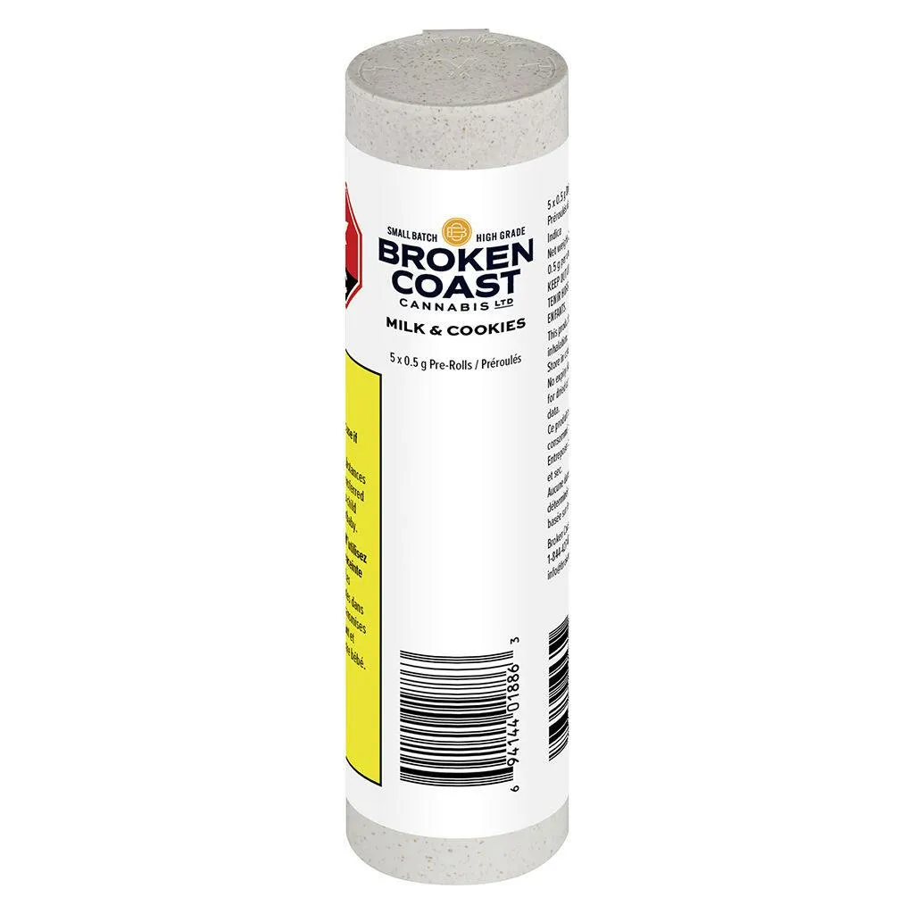Broken Coast Milk & Cookies 3 x 0.5g Pre-Rolls 1.5g — Pre-Rolls