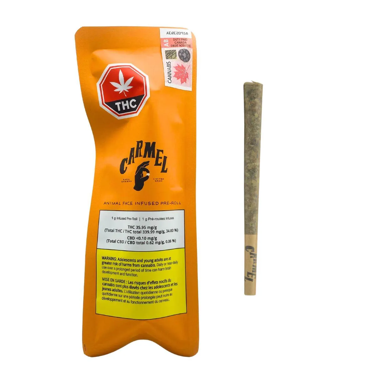 Carmel Carmel - Animal Face 1 x 1g Infused Pre-Roll 1g — Infused Pre-Rolls