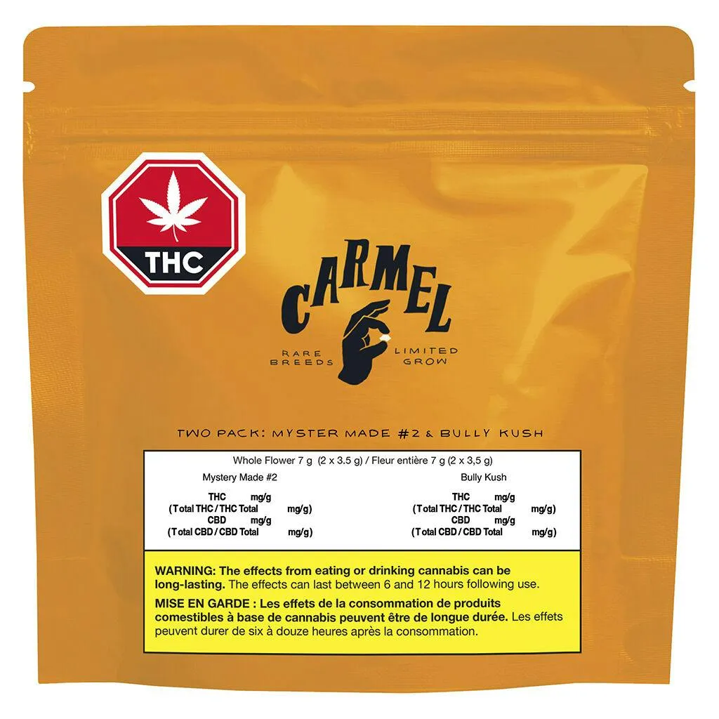 Carmel Carmel - Two Pack: Mystery Made #2 & Bully Kush 2 x 3.5g Dried Flower 7g — Flower