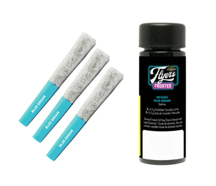 Claybourne Claybourne - Blue Dream 3 x 0.5g Liquid Diamond Infused Pre-Rolls 1.5g — Infused Pre-Rolls