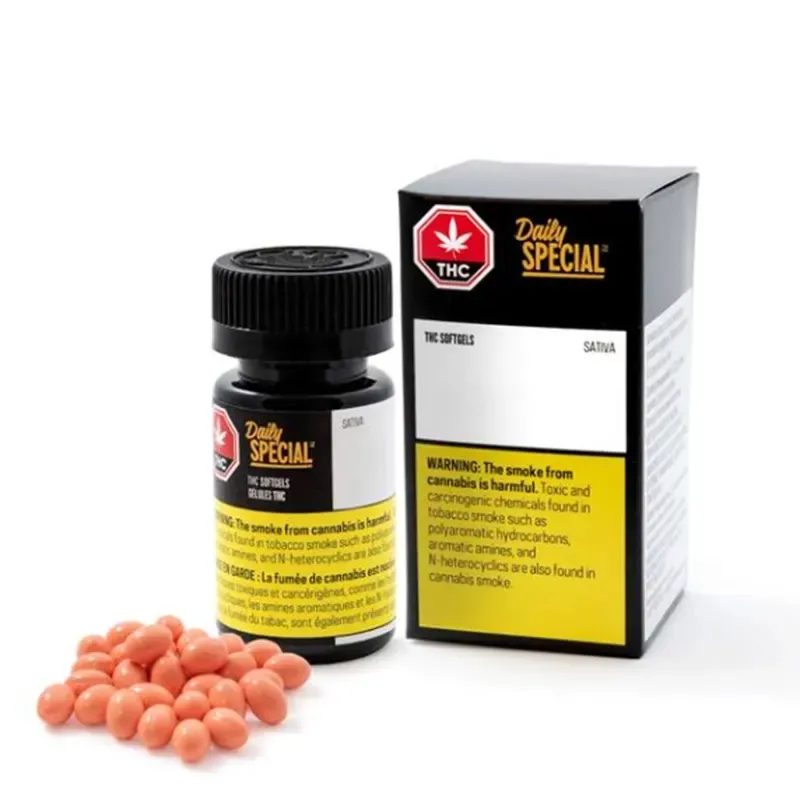 Daily Special THC Softgels (Sativa) 30 x 5 mg 7.4g — Capsule or Soft Gel