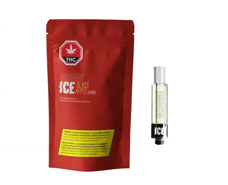 DEBUNK Debunk ICE Glass Apple Liquid Diamond 1.0 g Prefilled Vape Cartridge 1g — Vape