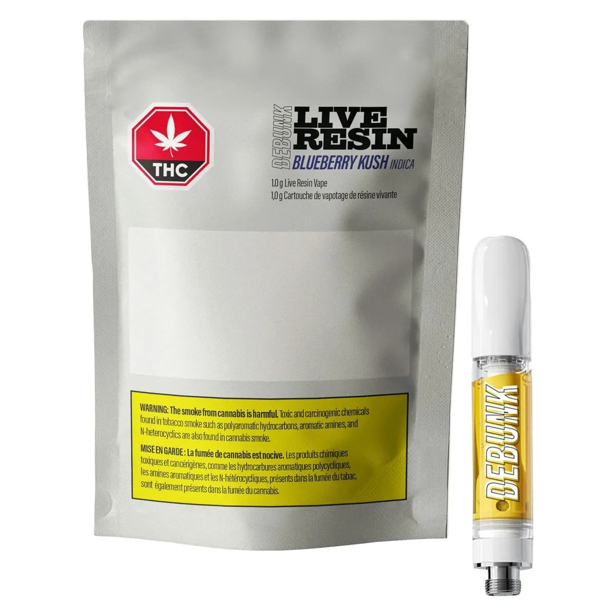 DEBUNK DEBUNK - Debunk Blueberry Kush Live Resin 1g Prefilled Vape Cartridge 1g — Vape Carts