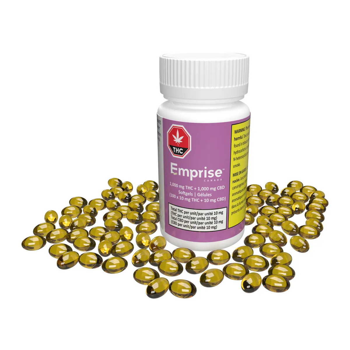 Emprise Canada THC:CBD 10:10mg 100 x 0.34 Softgels 34g — Capsule or Soft Gel