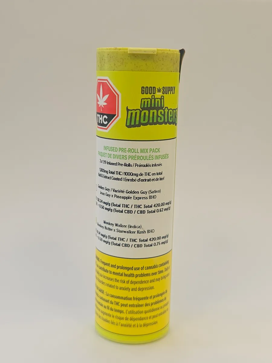 Good Supply Monsters Mini Monsters: Mix Pack 2 x 1.19g Infused Pre-Rolls 2.38g — Infused Pre-Roll