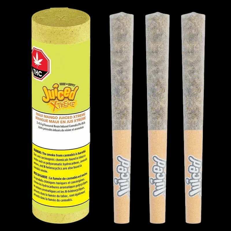 Good Supply Juiced Maui Mango Juiced Xtreme 3 x 0.6g Infused Pre-Rolls 1.8g — Pre-Roll