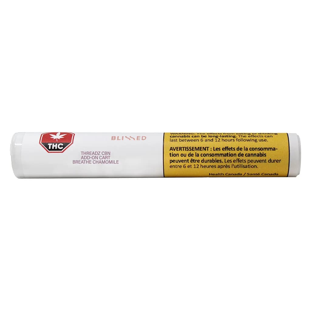 Blissed Blissed Threadz CBN Add-On Cart Breathe Chamomile 0.5g Prefilled Vape Cartridge 0.5g — Vape