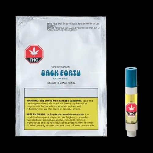 Back Forty Back Forty Kush Mint Hybrid 1.0 g Prefilled Vape Cartridge 1g — Vape