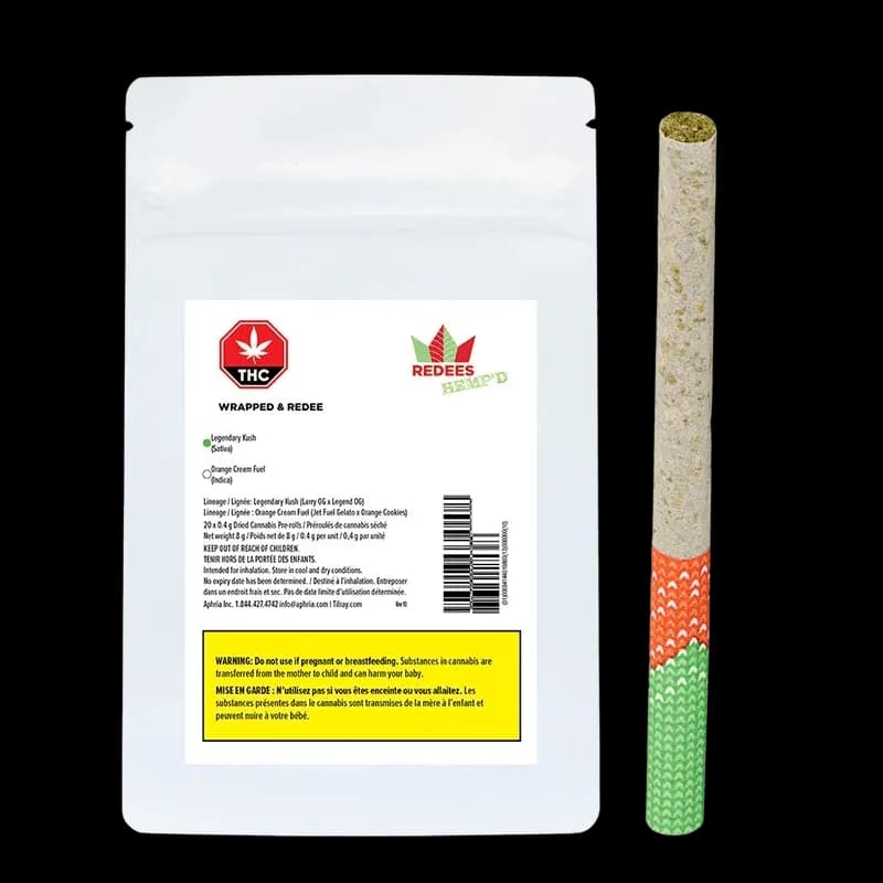 Redecan Wrapped & Redee Redees Hemp'd 20 x 0.4g Pre-Rolls 8g — Pre-Roll