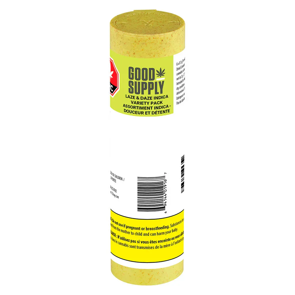 Good Supply Laze & Daze Indica Variety Pack 6 x 0.5g Pre-Rolls 3g — Pre-Roll