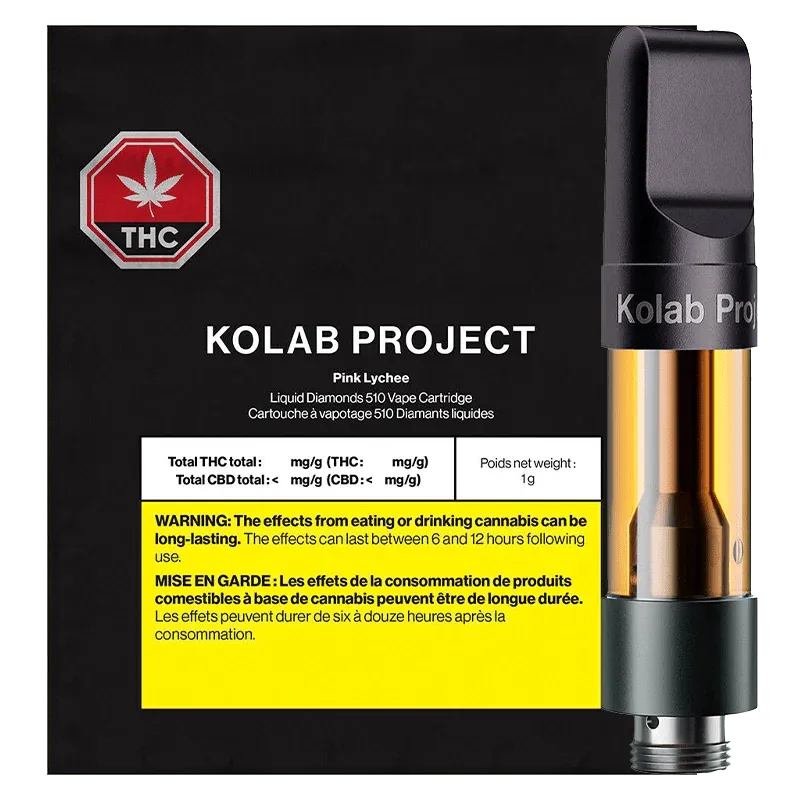 Kolab Project Kolab Project Pink Lychee Diamonds 1g Prefilled Vape Cartridge 1g — Vape