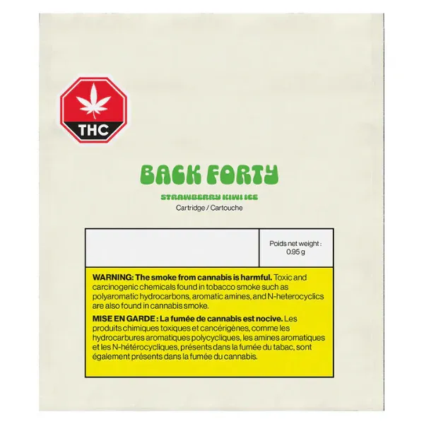 Back Forty Back Forty Strawberry Kiwi Ice 0.95g Prefilled Vape Cartridge 0.95g — Vape