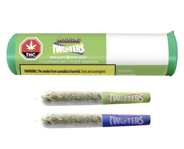 RIZZLERS Grape Galaxy & Sour Slapple 2 x 0.5g Infused Pre-Rolls 1g — Pre-Roll