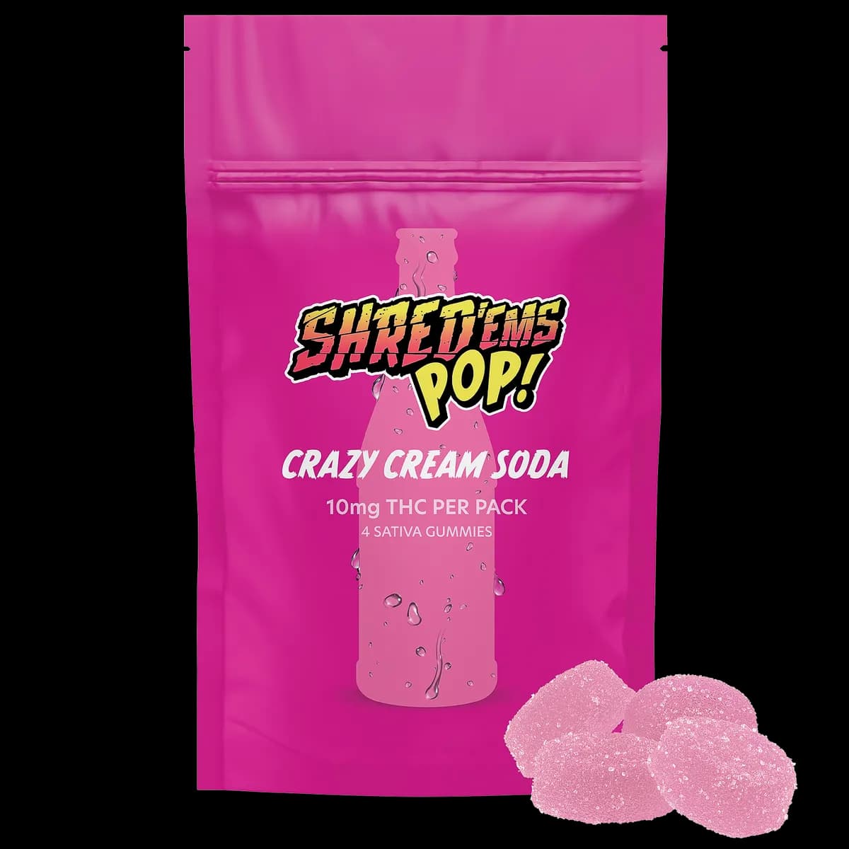 Shred'ems Pop! Shred'ems Pop! Crazy Cream Soda Soft Chews 4x4.5g 18g — Edible