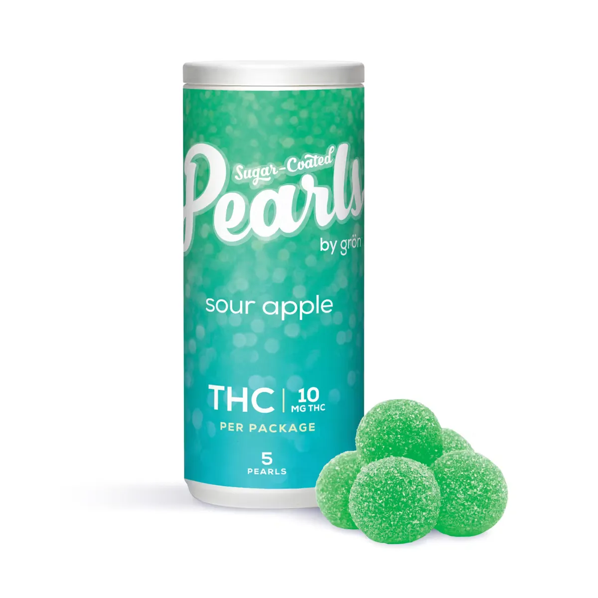 Pearls by gron Sour Apple THC 5 x 3.5g Soft Chews 20g — Edible