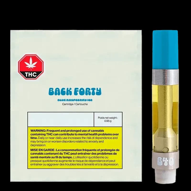 Back Forty Back Forty Blue Raspberry Ice 0.95 g Prefilled Vape Cartridge 0.95g — Vape