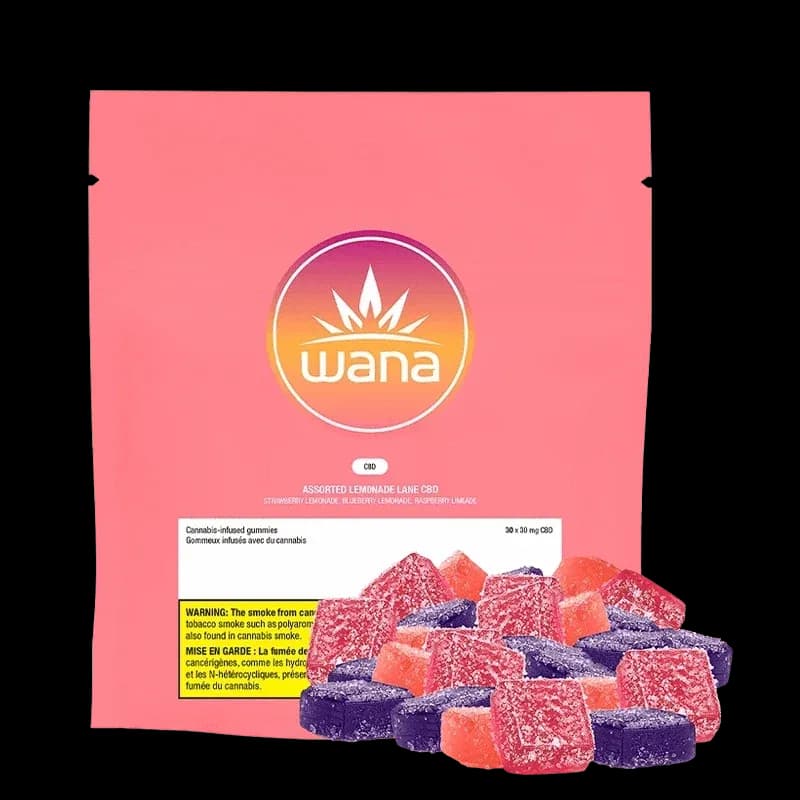 Wana Classic Assorted Lemonade Lane Hybrid CBD 30ct Soft Chews 135g — Edible