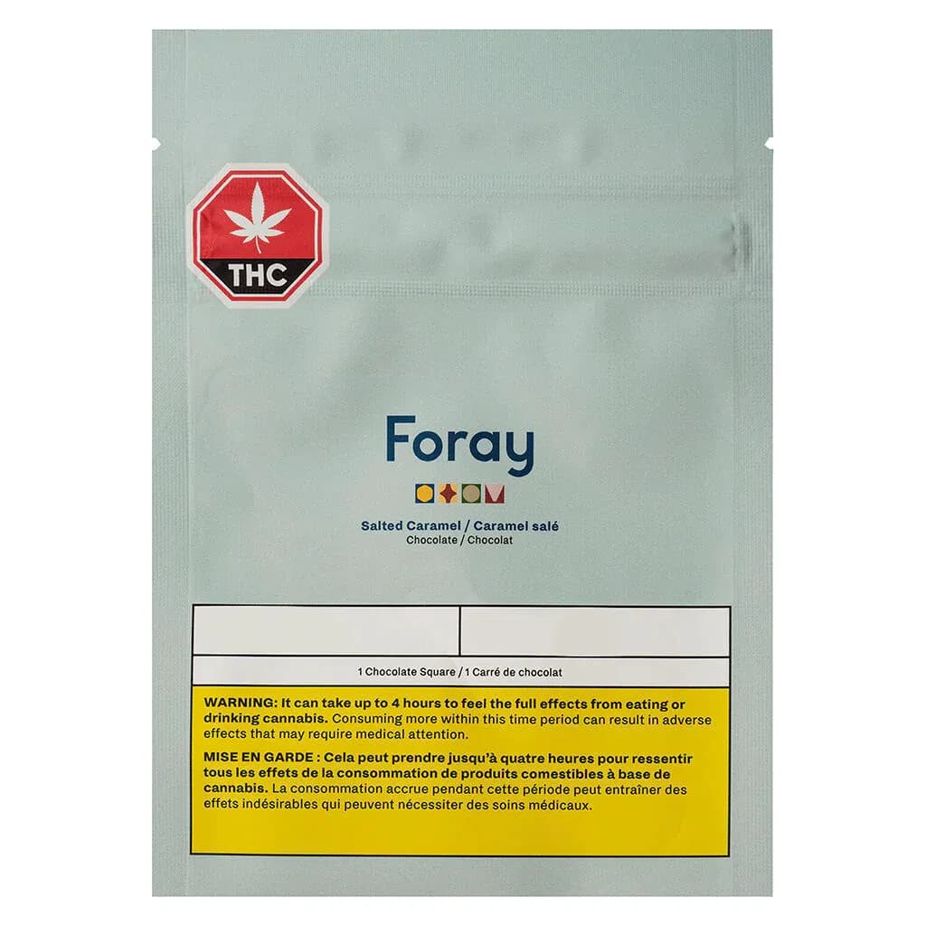 Foray Dosecann LD Inc.-Foray Chocolate Square Salted Caramel 0.67g — Edible