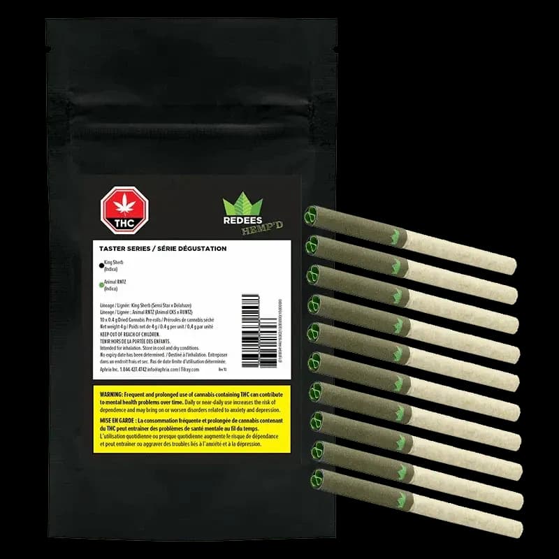 Redecan Redees Hemp'd Animal Rntz + King Sherb Taster Series 10 x 0.4g Pre-Rolls 4g — Pre-Roll