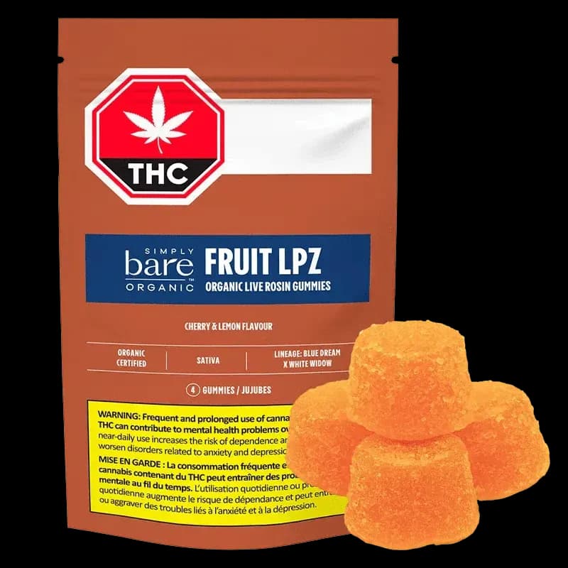 Simply Bare Fruit Lpz Organic Live Rosin 4 x 3.5g Soft Chew 14g — Edible