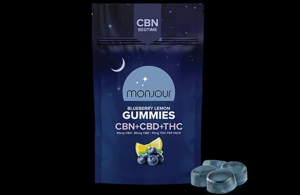 Monjour Bare Monjour Bare CBN Bedtime Blueberry Lemon Soft Chews 4x4.5g 18g — Edible
