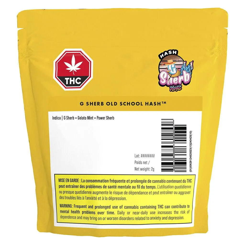 Nugz Nugz - G Sherb Old School Hash 2g Traditional Hash 2g — Concentrates