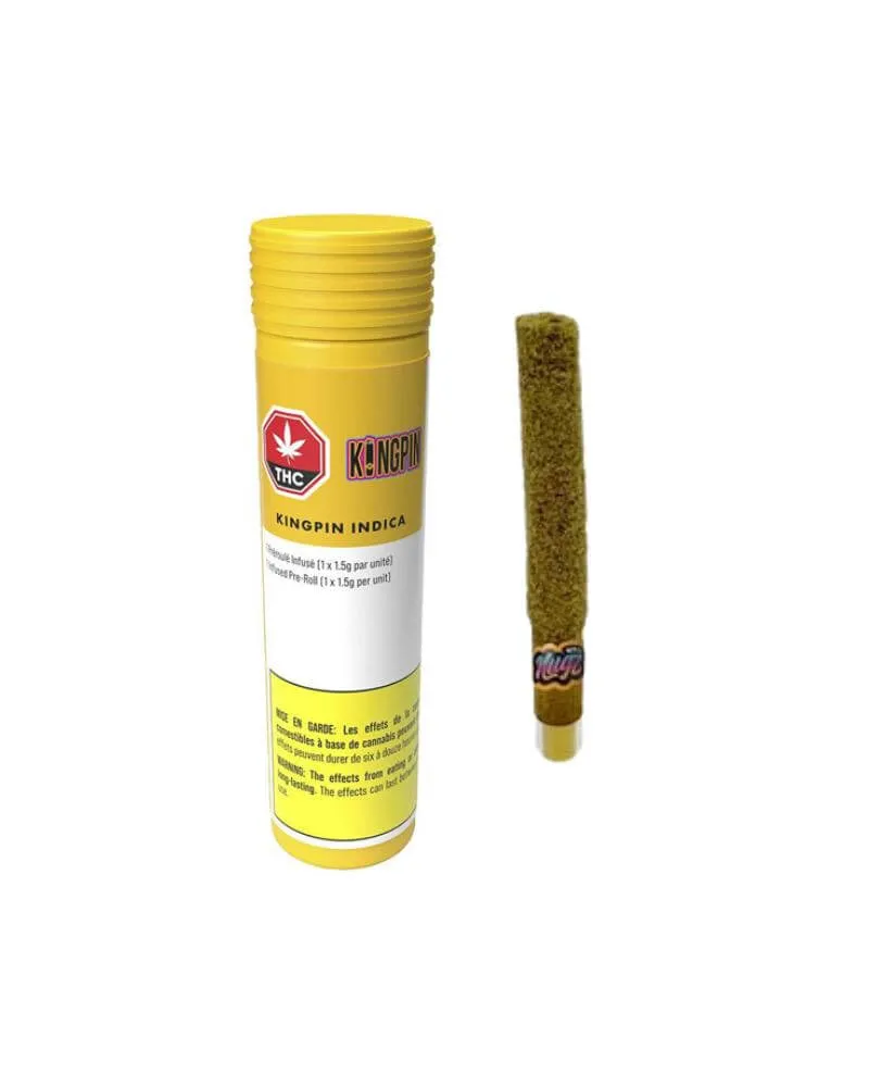 Nugz Nugz - Kingpin Indica 1 x 1g Resin Infused Pre-Roll 1g — Infused Pre-Rolls