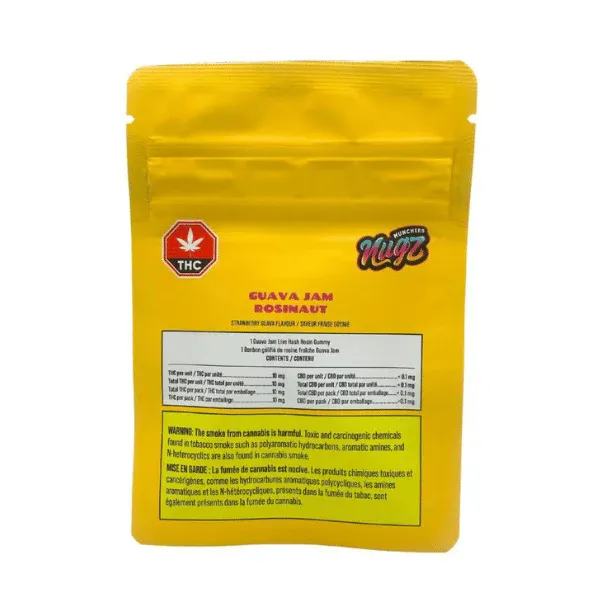 Nugz Munchies Guava Jam Rosinaut 1 x 8g Hash Rosin Soft Chew 8.9g — Edible
