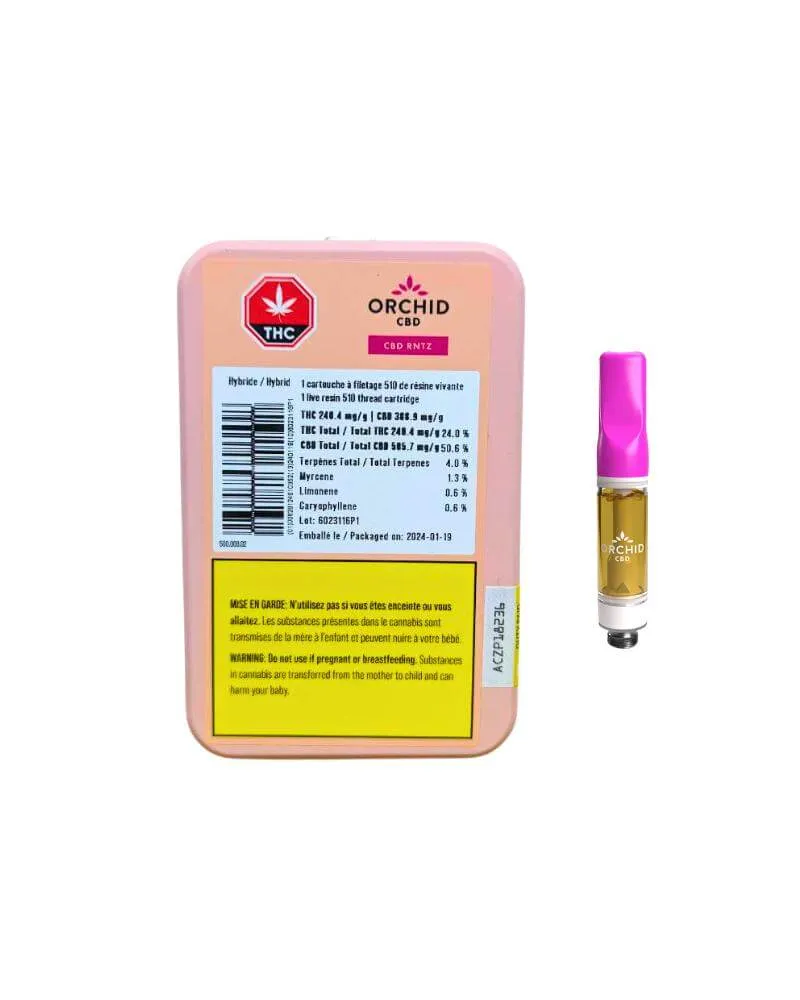 Orchid CBD Orchid CBD - ORCHID CBD RNTZ Live Resin 1g Prefilled Vape Cartridge 1g — Vape Carts