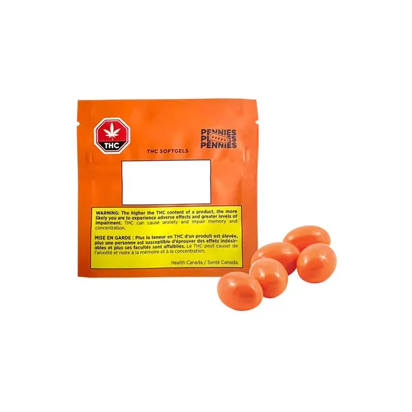 Pennies Pennies - Pennies 10mg THC Softgels — Capsules