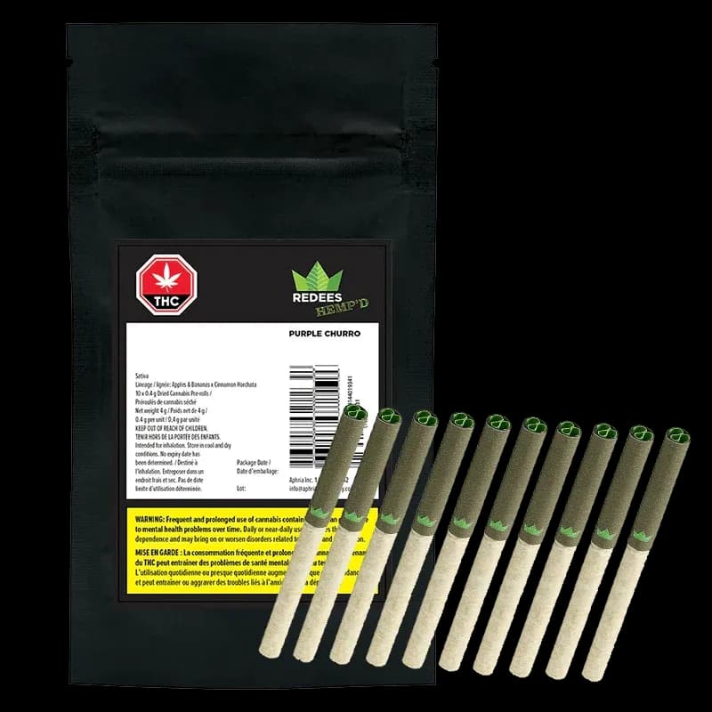 Redecan Redecan - Purple Churro Redees Hemp'd 10 x 0.4g Pre-Rolls 4g — Pre-Rolls