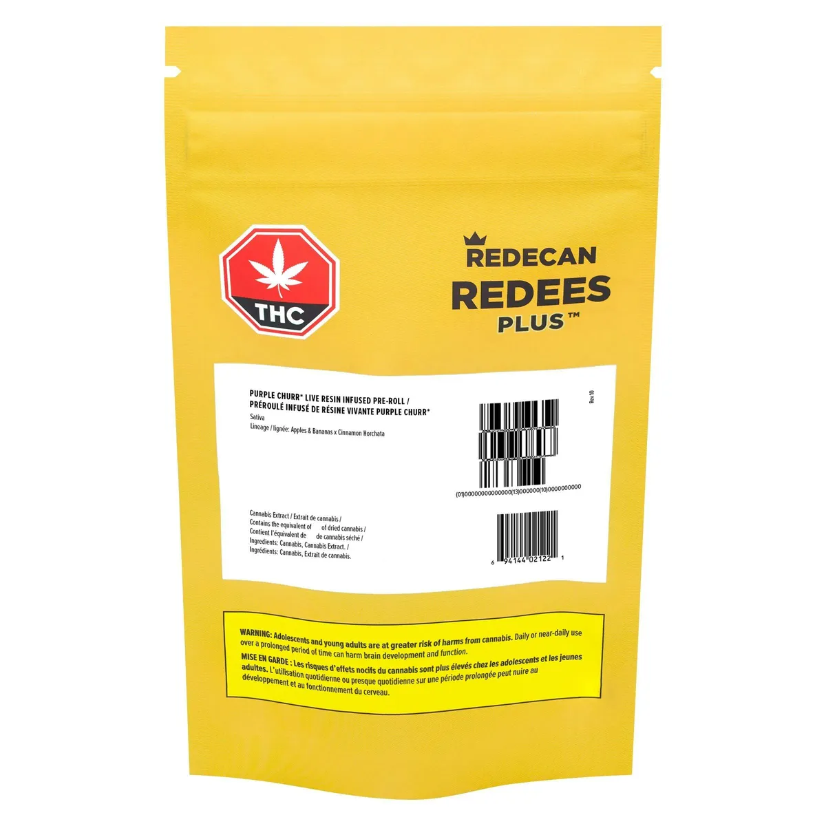 Redecan Purple Churr* Redees PLUS Live Resin Infused Pre-Roll - Purple Churr* Redees PLUS 4 x 0.5g Live Resin Infused Pre-Rolls 2g — Infused Pre-Rolls