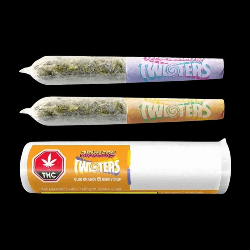 RIZZLERS RIZZLERS - Twisters - Blud Orange & Berry Drip 2 x 0.5g Infused Pre-Rolls 1g — Infused Pre-Rolls