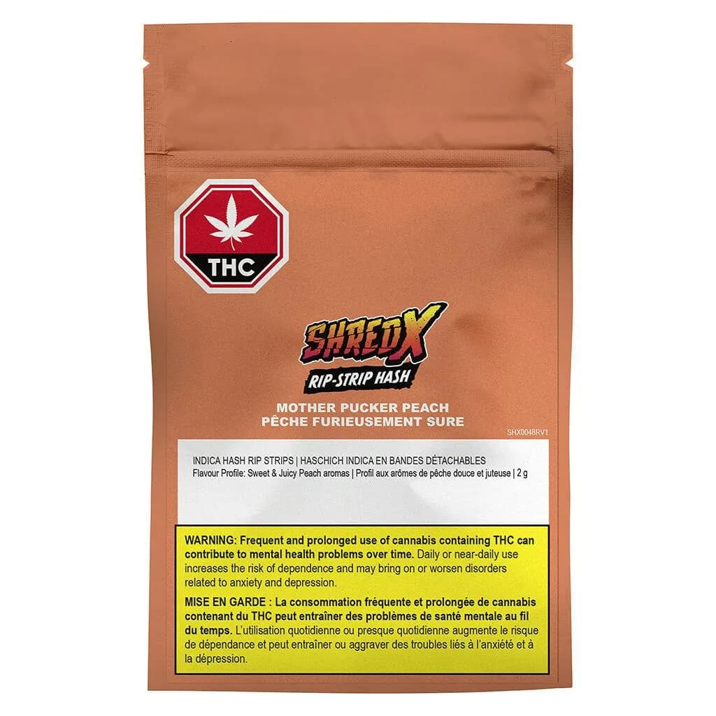 SHRED X SHRED X - Mother Pucker Peach 10 x 0.2g Hash RIP STRIPS 2g — Concentrates