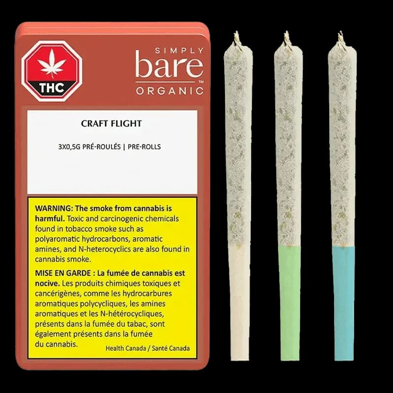 Simply Bare Craft Flight 3 x 0.5g Pre-Rolls 1.5g — Pre-Roll