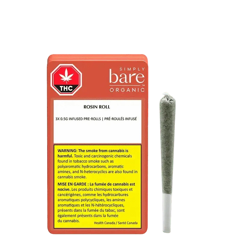 Simply Bare Simply Bare - Rosin Roll 3 x 0.5g Infused Pre-Roll 1.5g — Infused Pre-Rolls