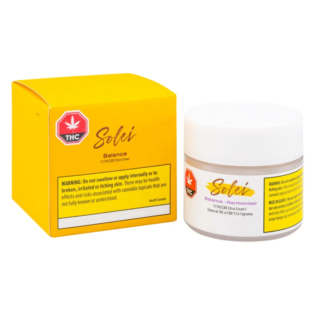 Solei Balance 1:1 THC:CBD 75 g Body Cream 75g — Topical