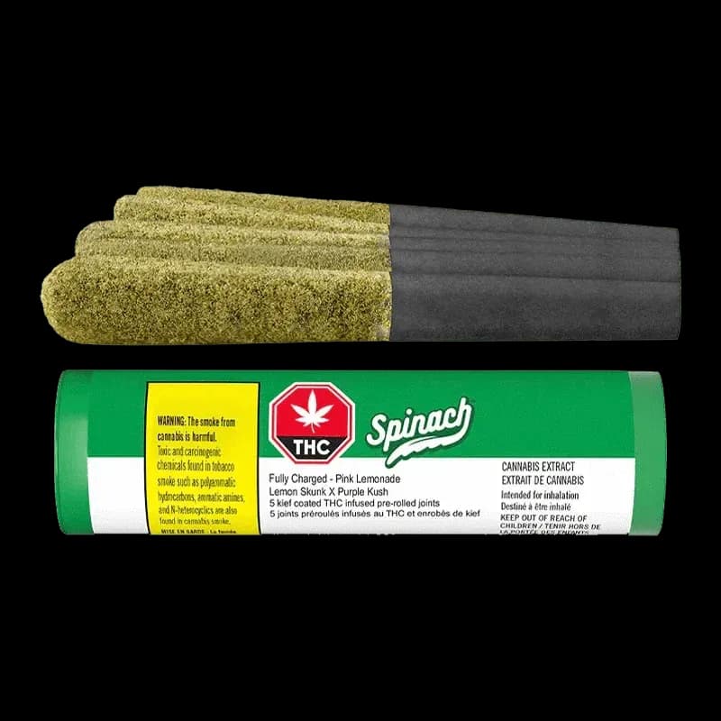 Spinach Spinach - Fully Charged Pink Lemonade 5 x 0.5g Infused Pre-Rolls 2.5g — Infused Pre-Rolls