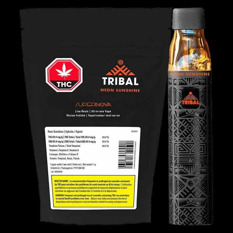 Tribal Tribal Neon Sunshine Supernova 1g Live Resin Disposable Vape 1g — Vape