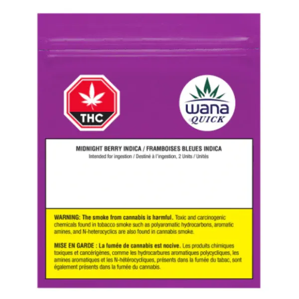 Wana Classic Classic Midnight Berry Indica CBN/CBD 5 x 4.5g Soft Chews 22.5g — Edibles
