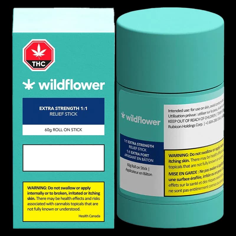 Wildflower Wildflower - Wildflower Extra Stength 1:1 Relief Stick 500mg (CBD THC) Stick 60g — Topicals
