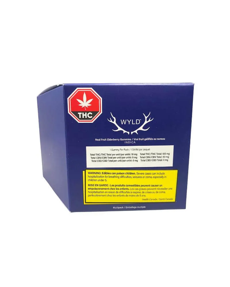 Wyld Wyld - Multipack of 10 Wyld Elderberry 2:1 THC:CBN (100mg THC:50mg CBN) Soft Chews 40g — Edibles