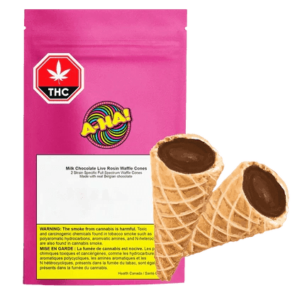 A-Ha! - Milk Chocolate Live Rosin Waffle Cones 10mgTHC 2x5mg Edibles by A-Ha! - Edibles