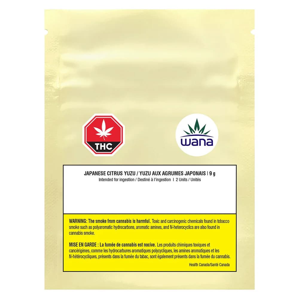 Japanese Citrus Yuzu 2:1 Hybrid 2 x 4.5g Soft Chews by Wana Classic - Edibles