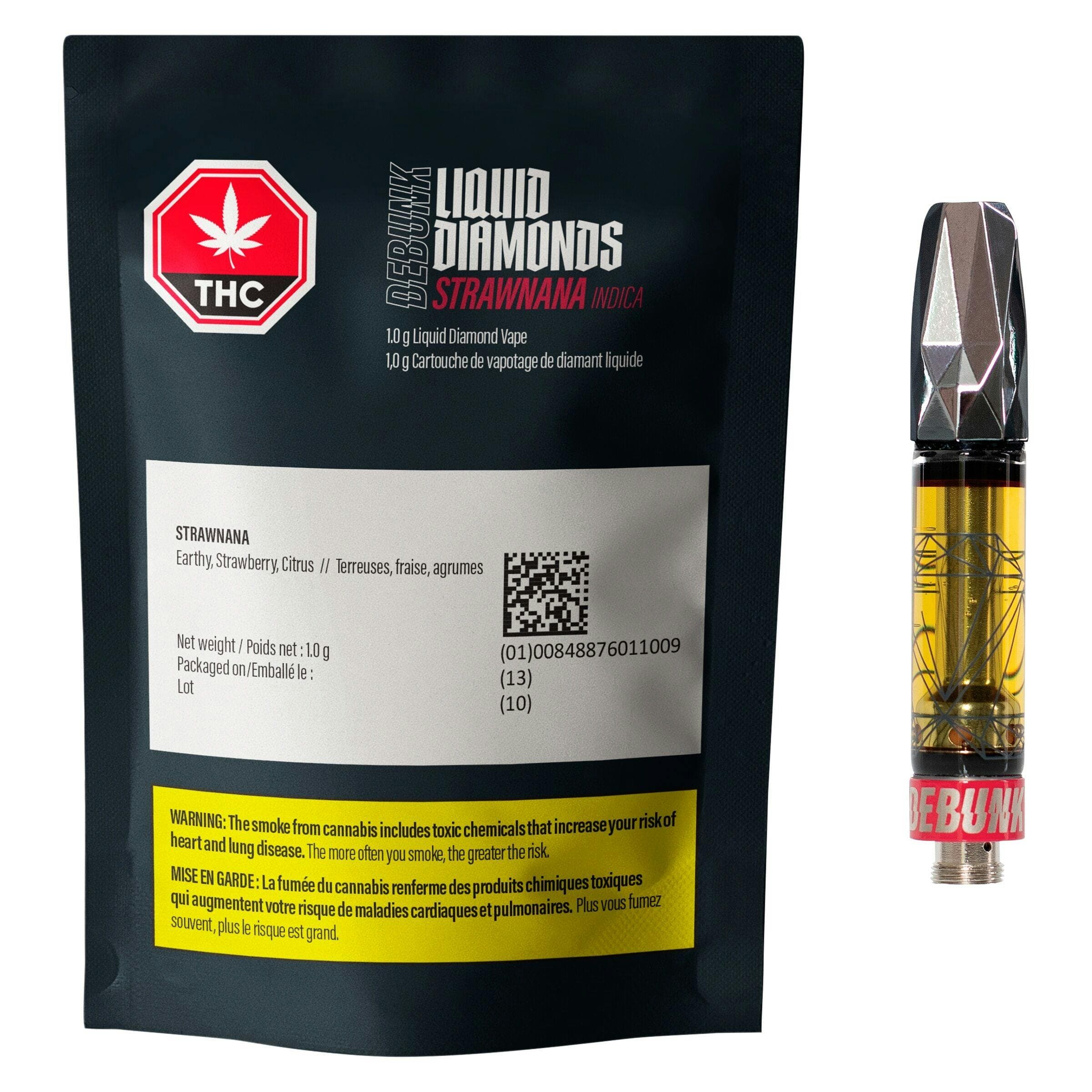Strawnana Liquid Diamond 1g Prefilled Vape Cartridge