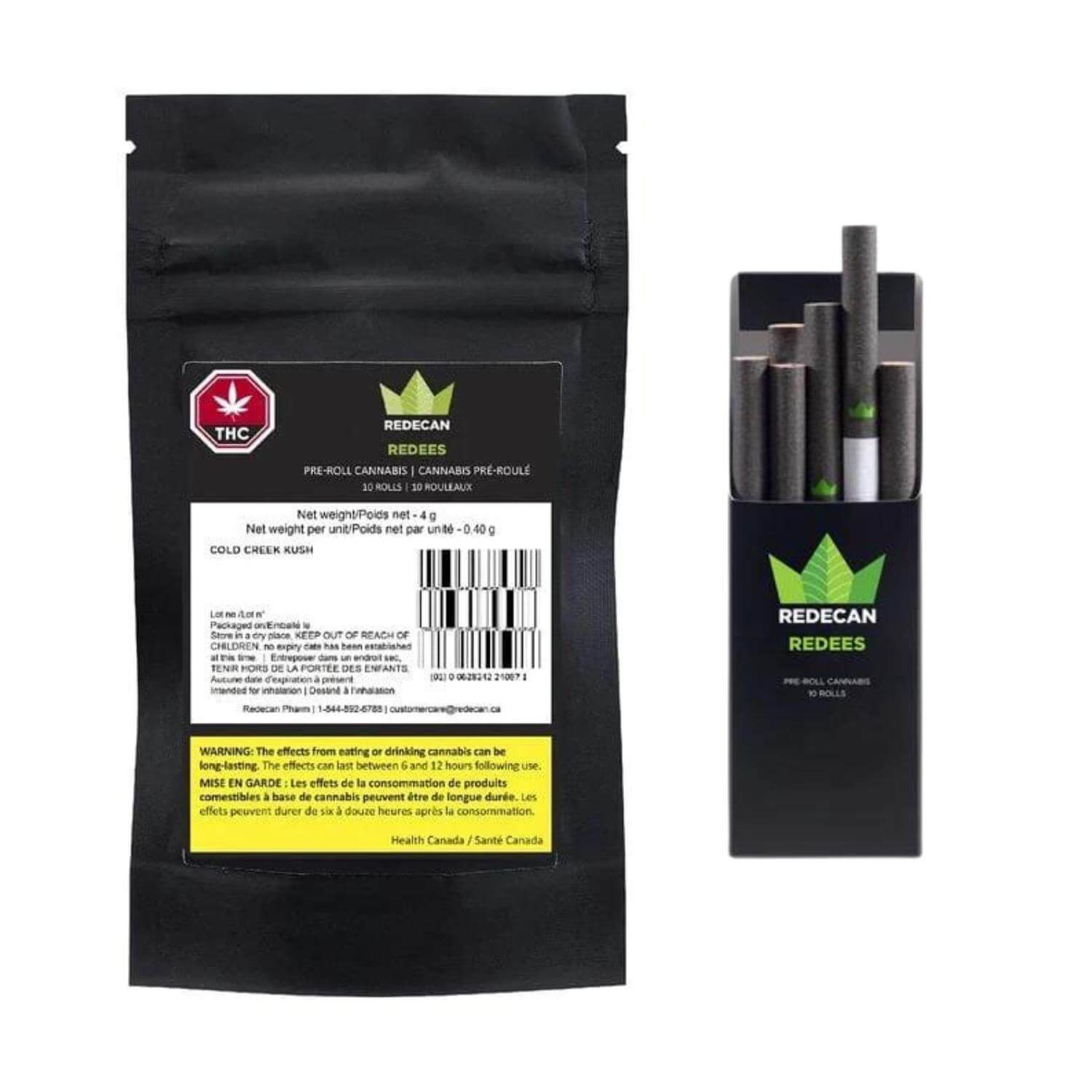Cold Creek Kush Redees 10 x 0.4g Pre-Rolls by Redecan - Pre-Rolls