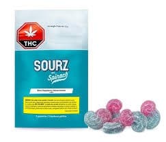 SOURZ Blue Raspberry Watermelon Soft Chews by SOURZ by Spinach - Edibles