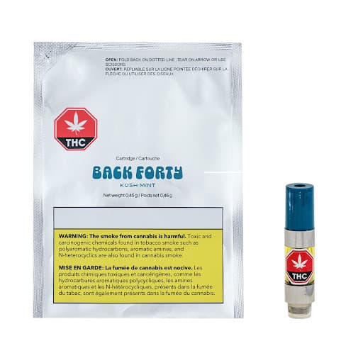 Kush Mint Hybrid Vape Cartridge by Back Forty - Vape Carts